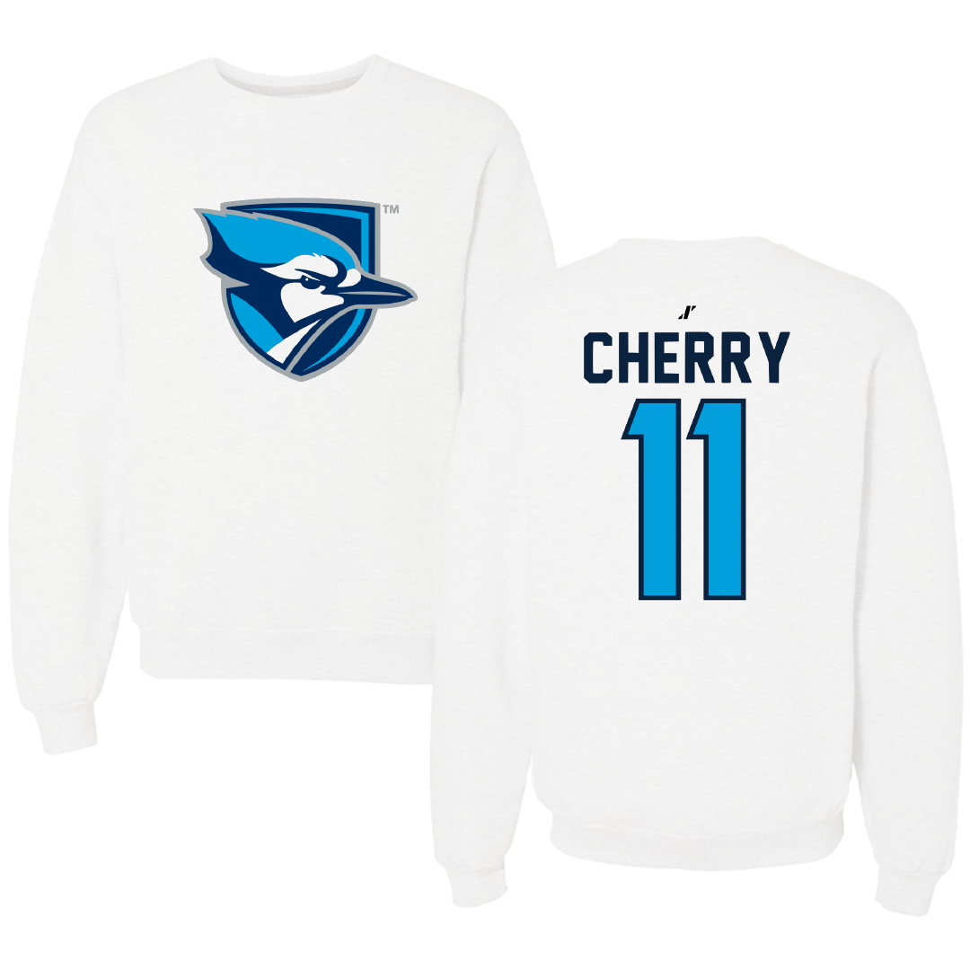 Elmhurst University Basketball White Crewneck - #11 Jack Cherry