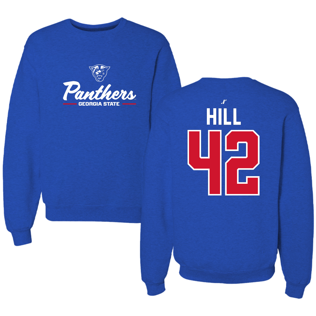 Georgia State University Softball Blue General Crewneck - #42 Aleya Hill