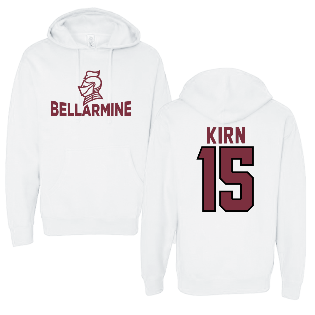 Bellarmine University Soccer White Hoodie - #15 Bennett Kirn