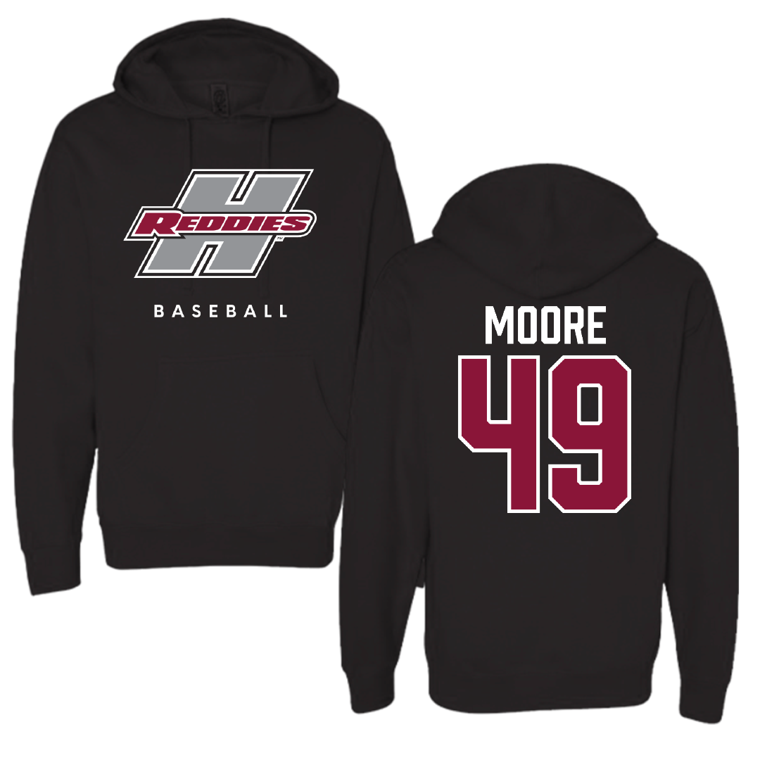 Henderson State University Baseball Black Hoodie - #49 Jayce Moore