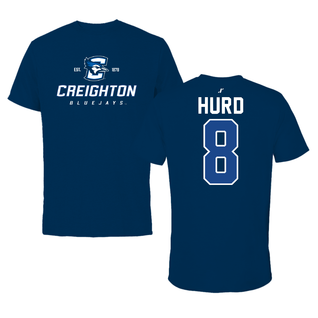 Creighton University Baseball Navy General Tee - #8 Eason Hurd