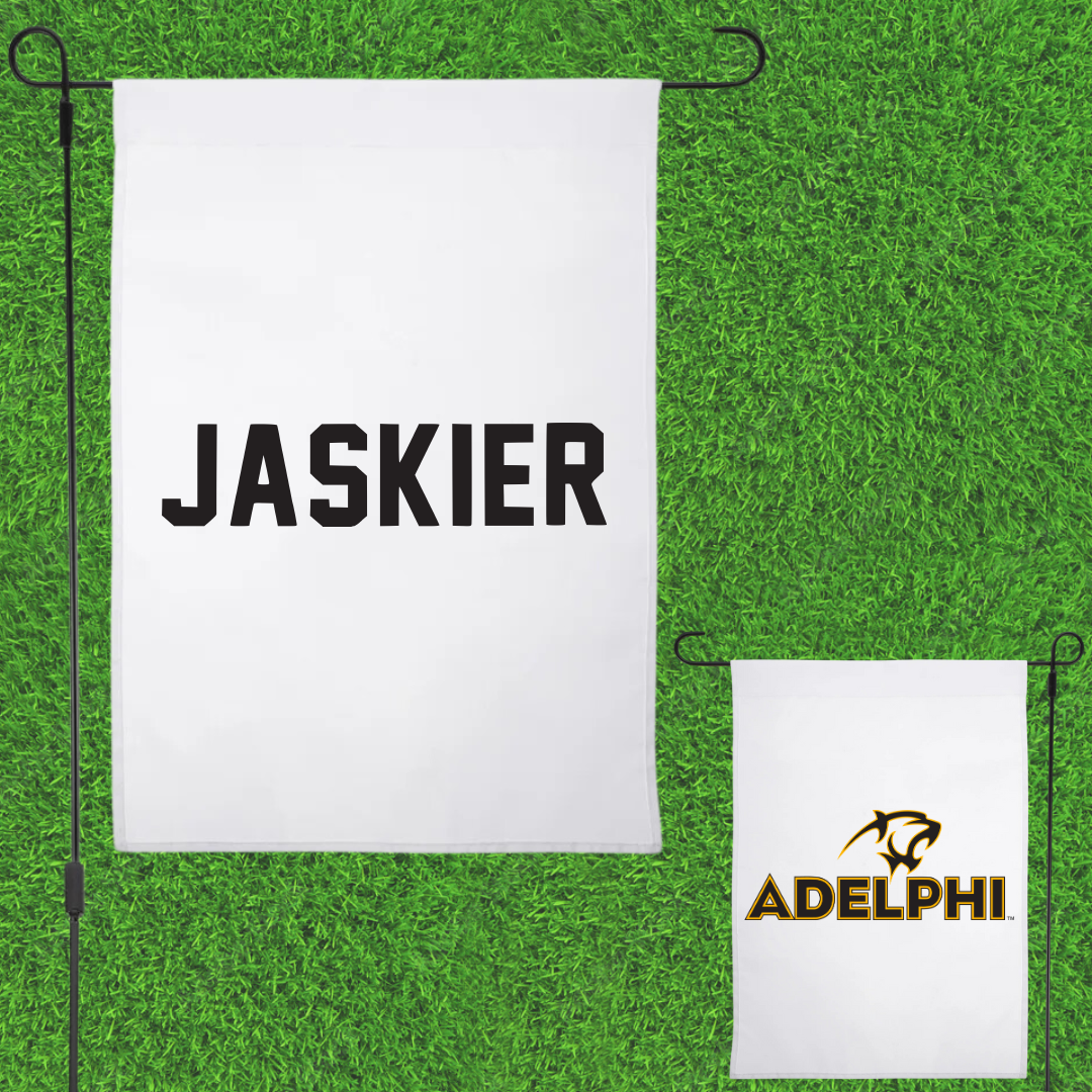 Adelphi University Golf White Garden Flag - Lauren Jaskier