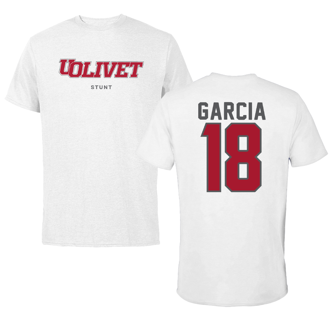 The University of Olivet STUNT White Performance Tee - #18 Raigan Garcia
