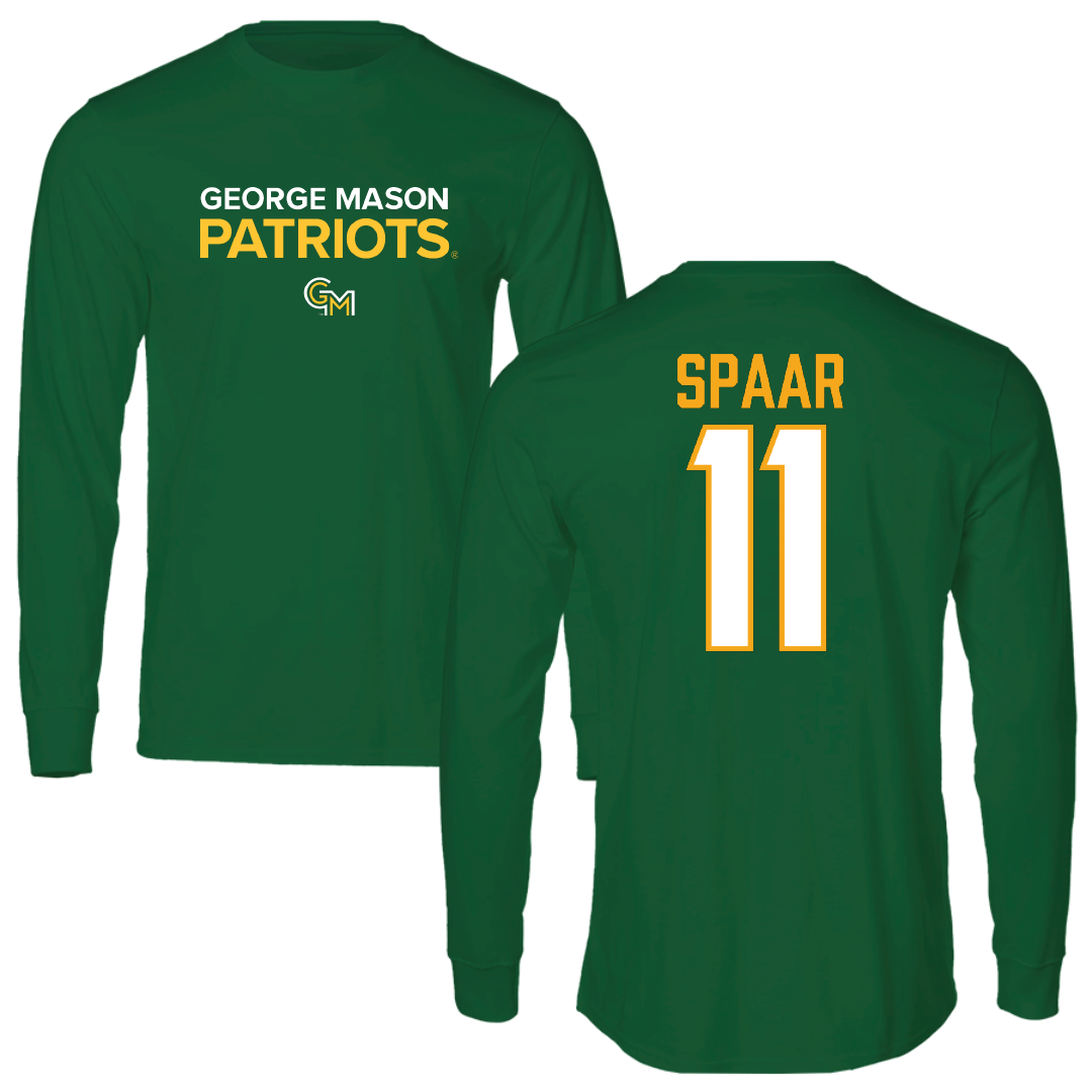 George Mason University Volleyball Green Performance Long Sleeve - #11 Nani Spaar