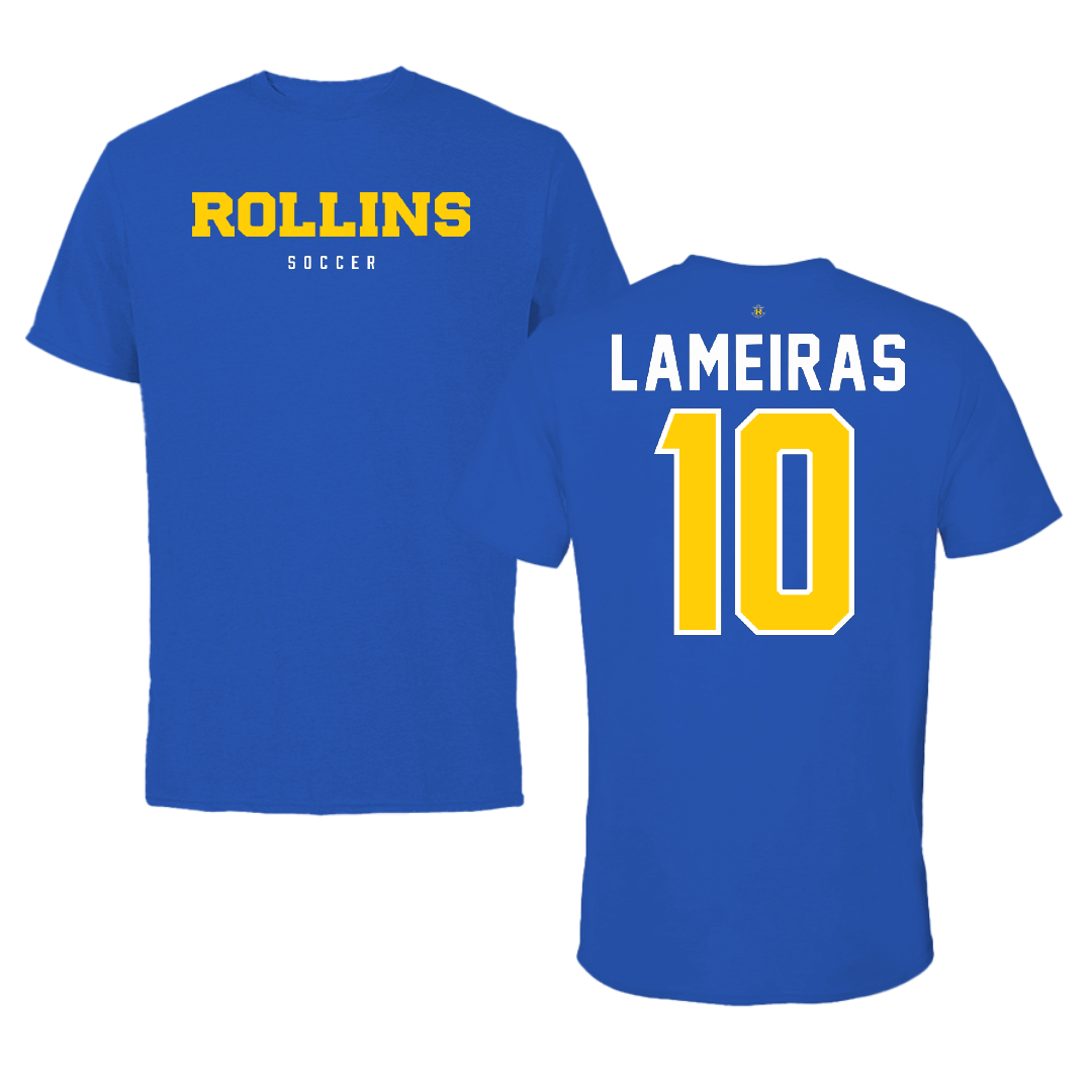 Rollins College Soccer Blue University Tee - #10 Pedro Lameiras