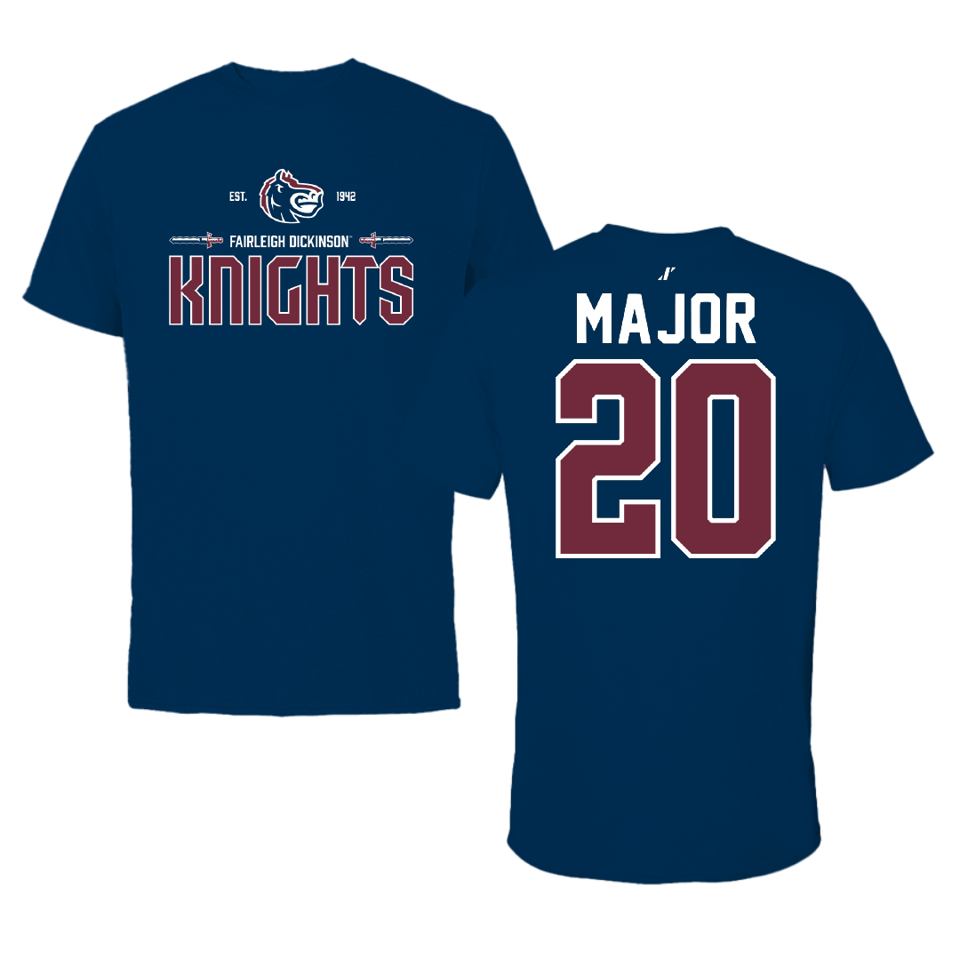 Fairleigh Dickinson University-Metropolitan Campus Soccer Navy General Tee - #20 Madison Major