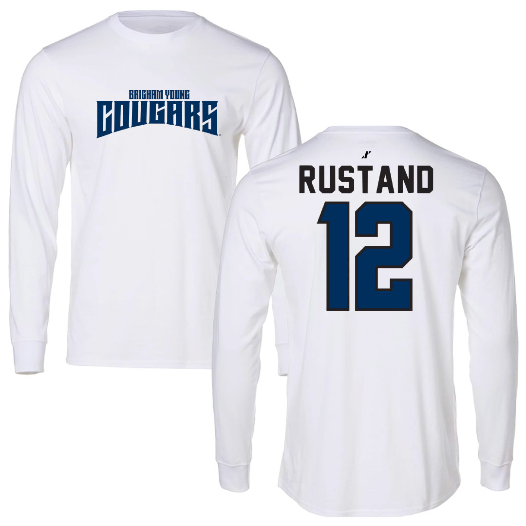 Brigham Young University Soccer White Classic Performance Long Sleeve - #12 Ella Rustand
