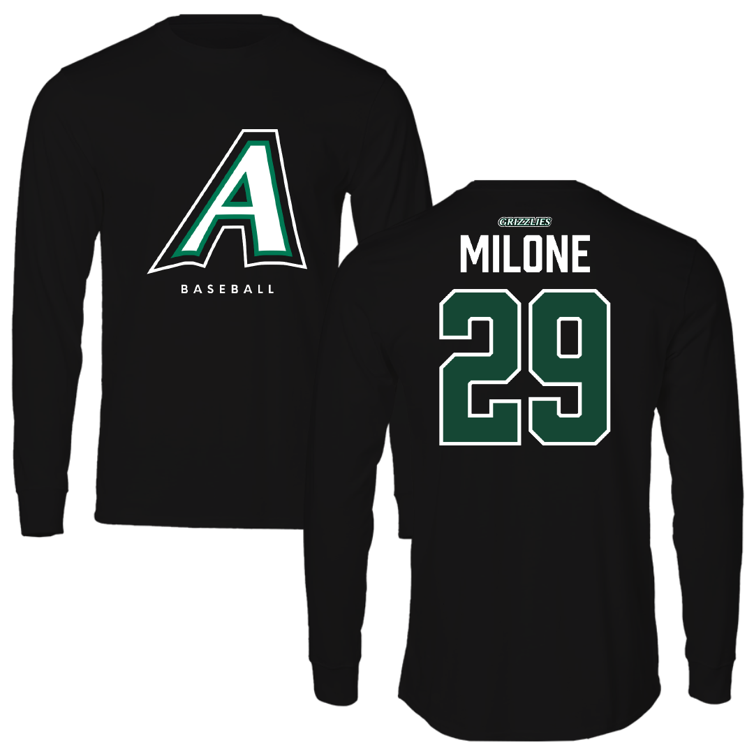 Adams State University Baseball Black Block Performance Long Sleeve - #29 Alex Milone