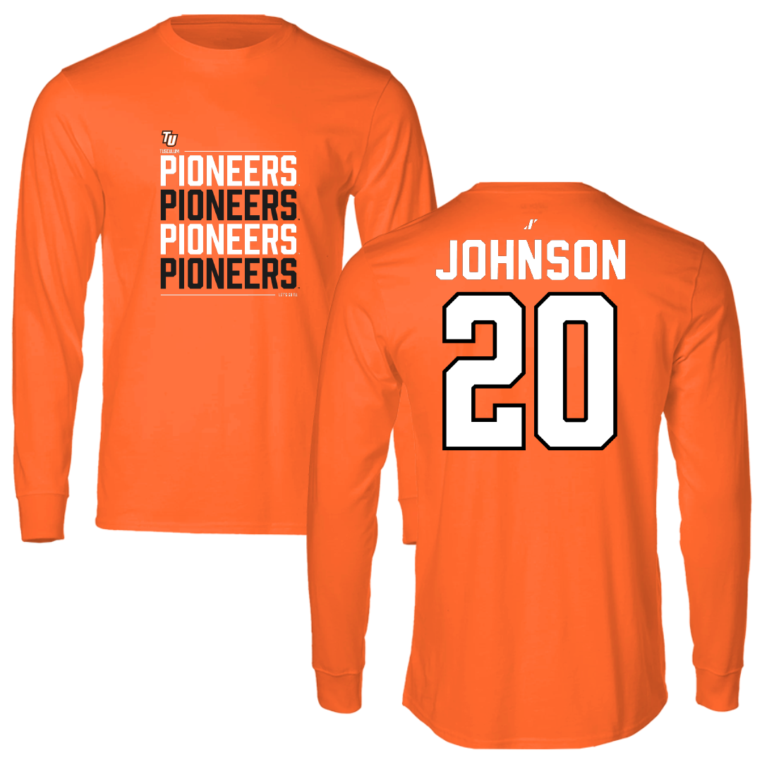 Tusculum University Basketball Orange General Performance Long Sleeve - #20 Sariah Johnson