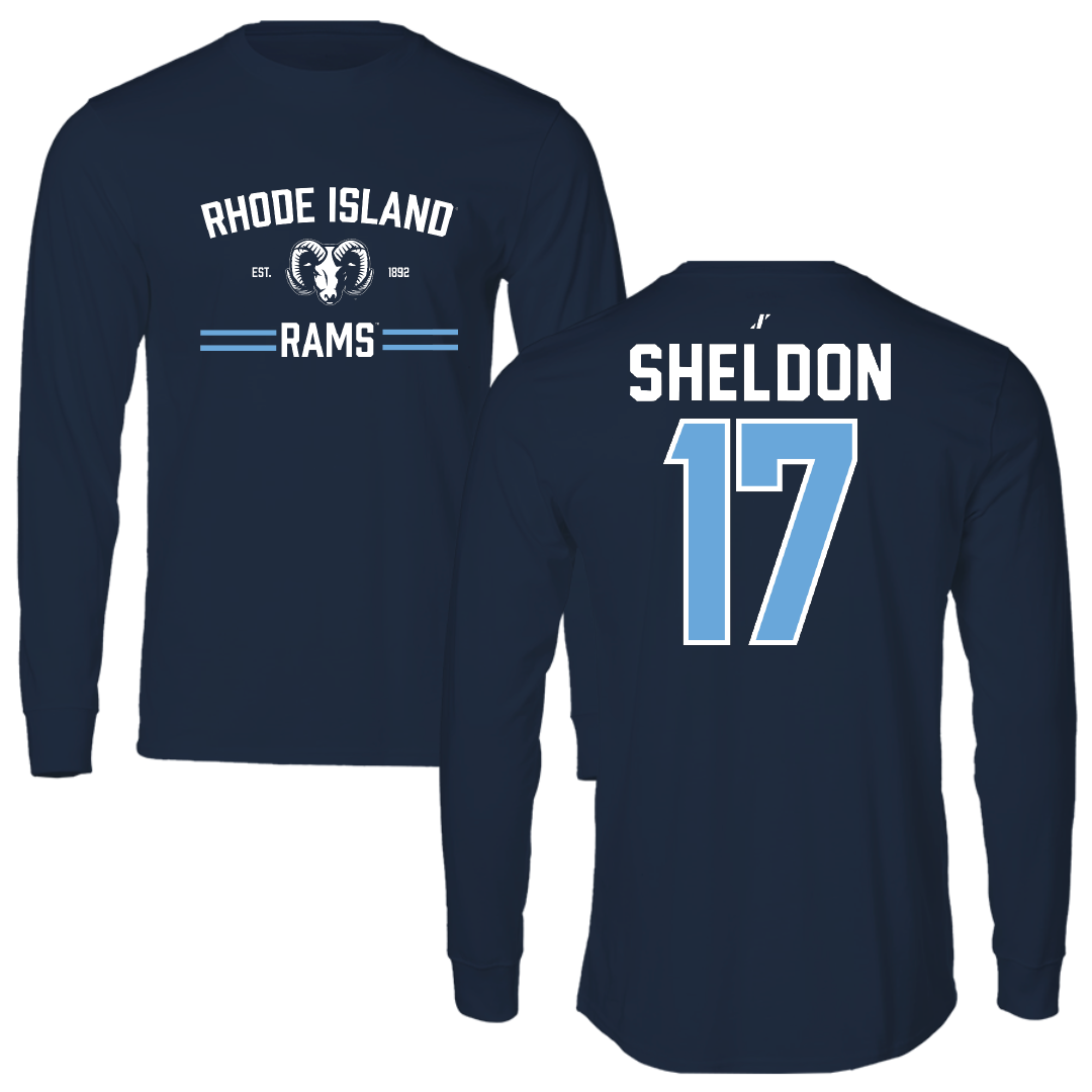 University of Rhode Island Lacrosse Navy General Performance Long Sleeve - #17 Mia Sheldon