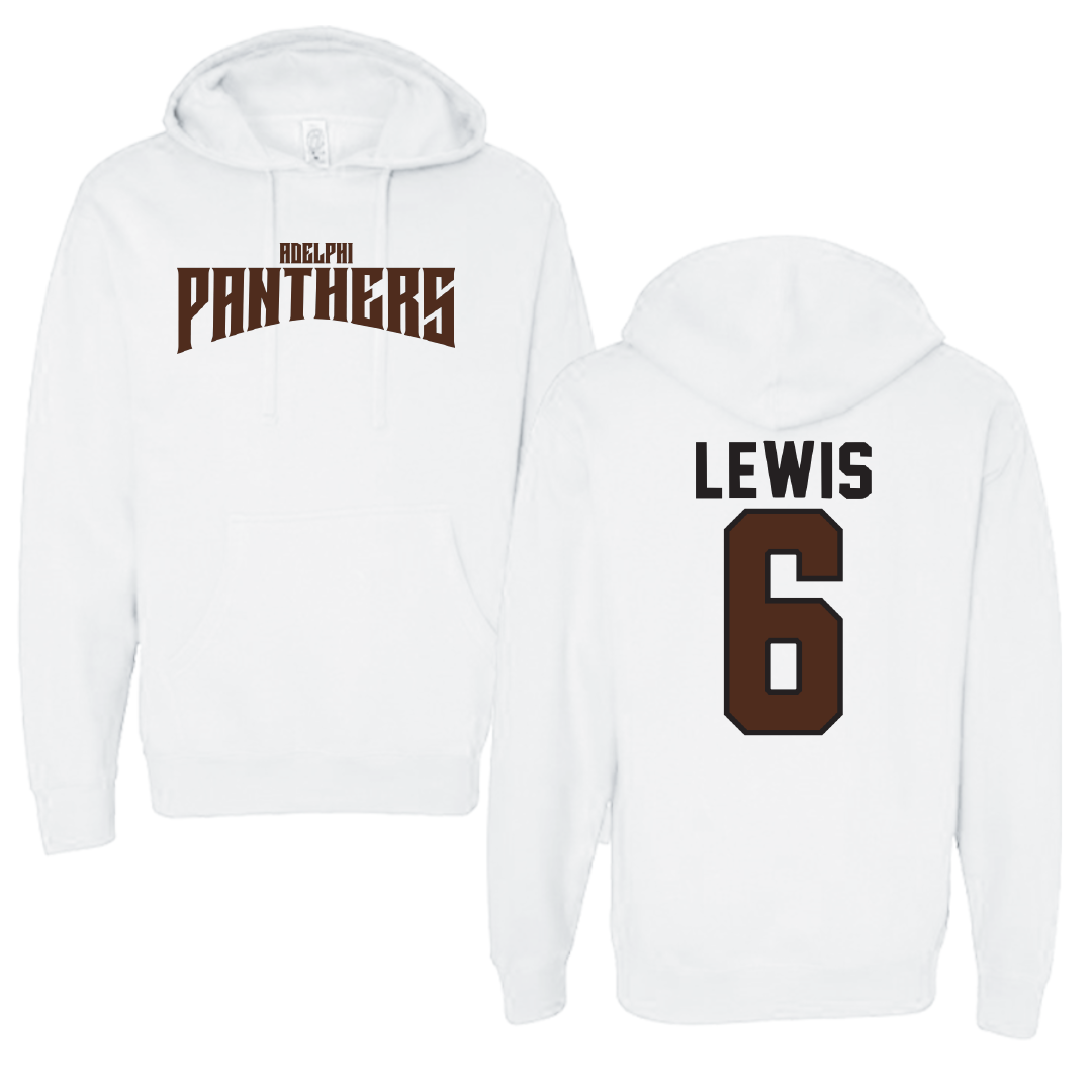 Adelphi University Lacrosse White Classic Hoodie - #6 Kyle Lewis
