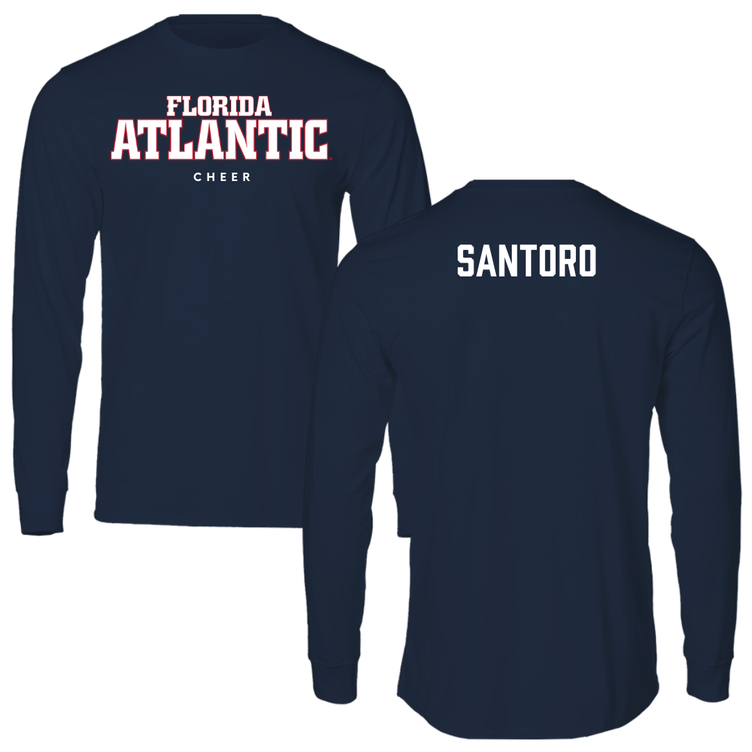 Florida Atlantic University Cheer Navy Block Performance Long Sleeve - Gianna Santoro