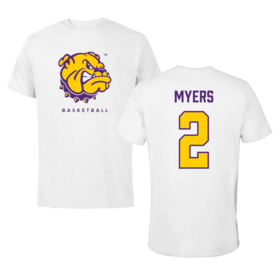 Western Illinois University Basketball White Performance Tee - #2 Ryan Myers