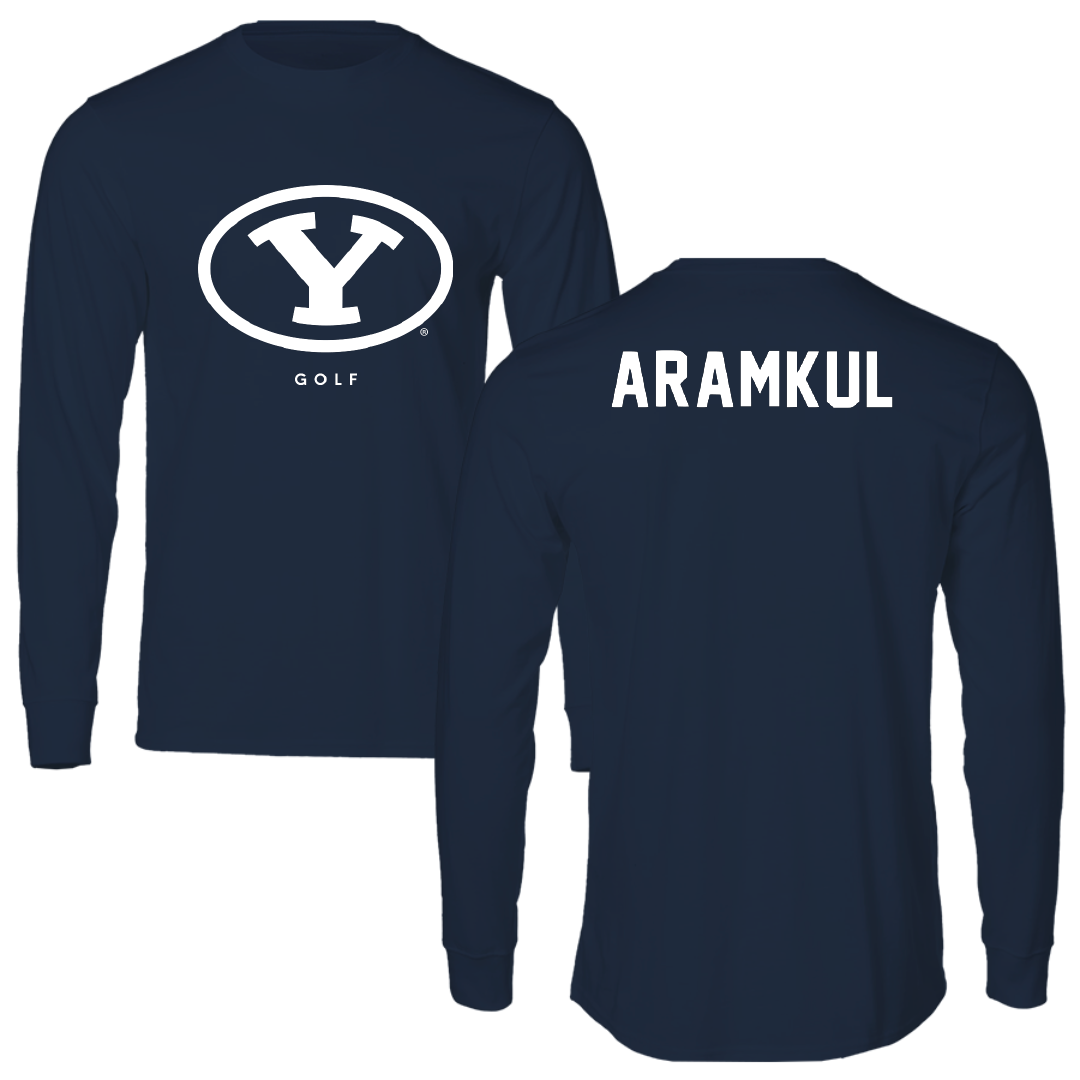Brigham Young University Golf Navy Long Sleeve - Kanyanol Aramkul