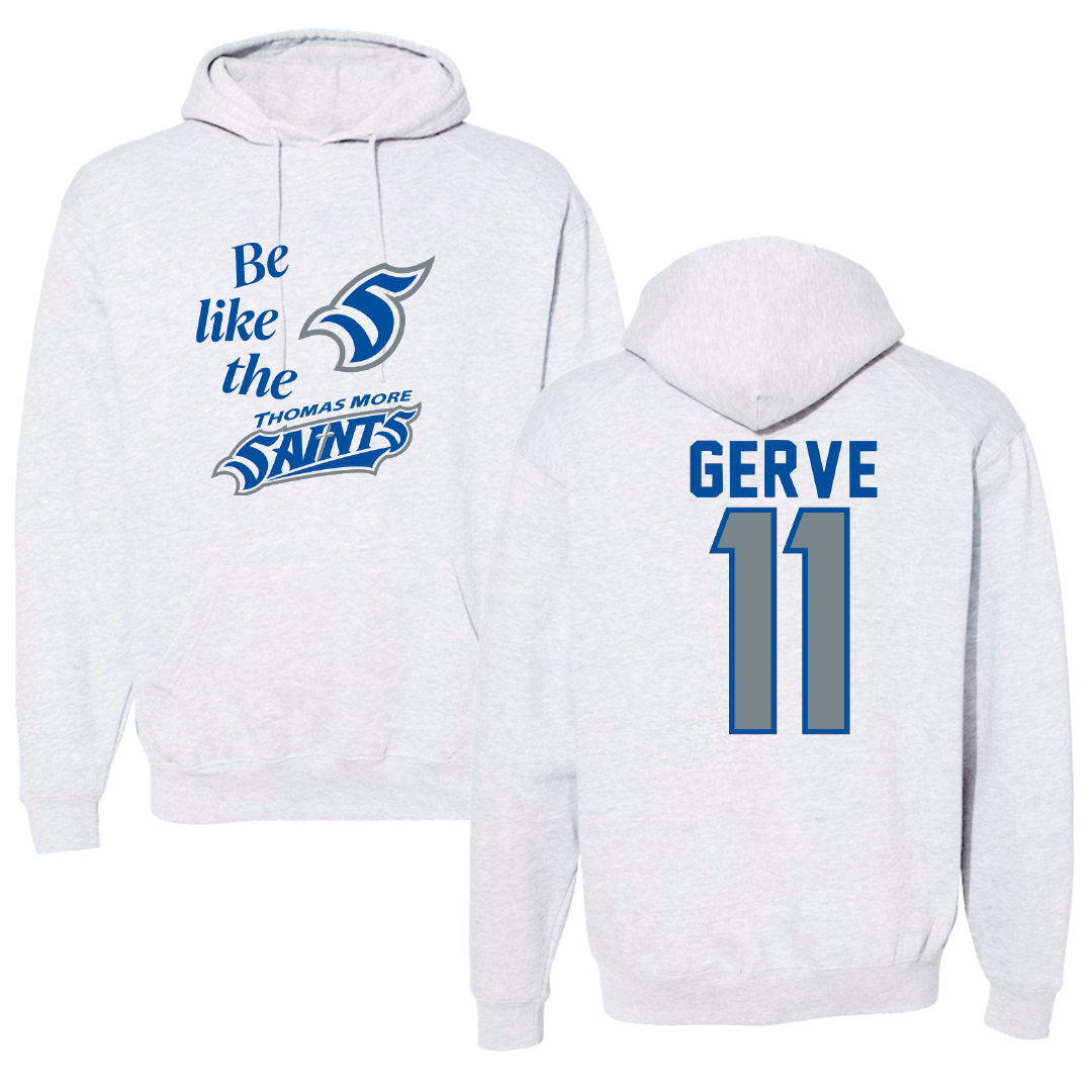 Thomas More University Rugby Light Gray Be Like Us Hoodie - #11 Dorian Gerve
