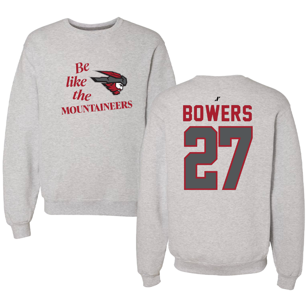 Western Colorado University Football Light Gray Be Like Us Crewneck - #27 Tyliq Bowers