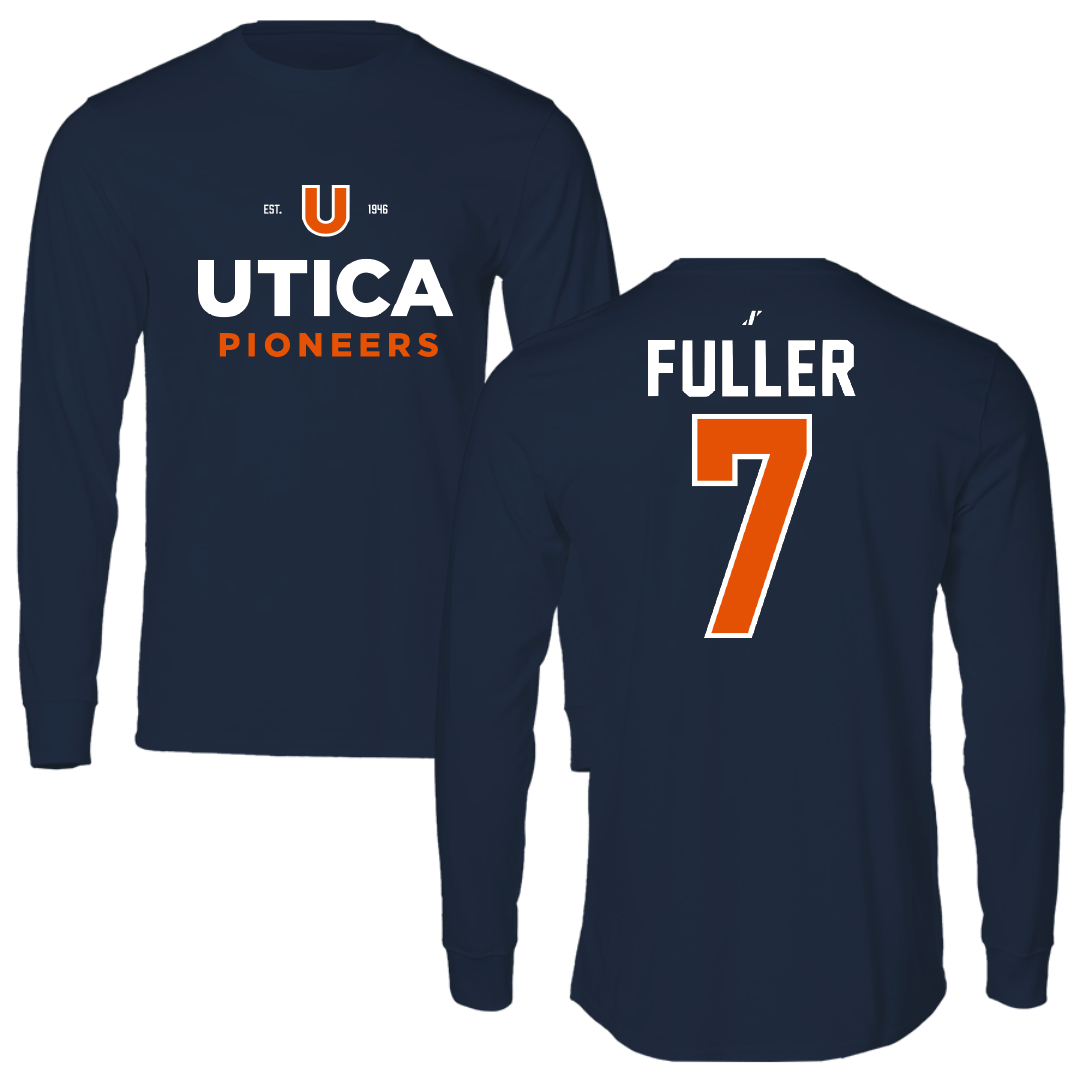 Utica University Football Navy General Long Sleeve - #7 Brett Fuller