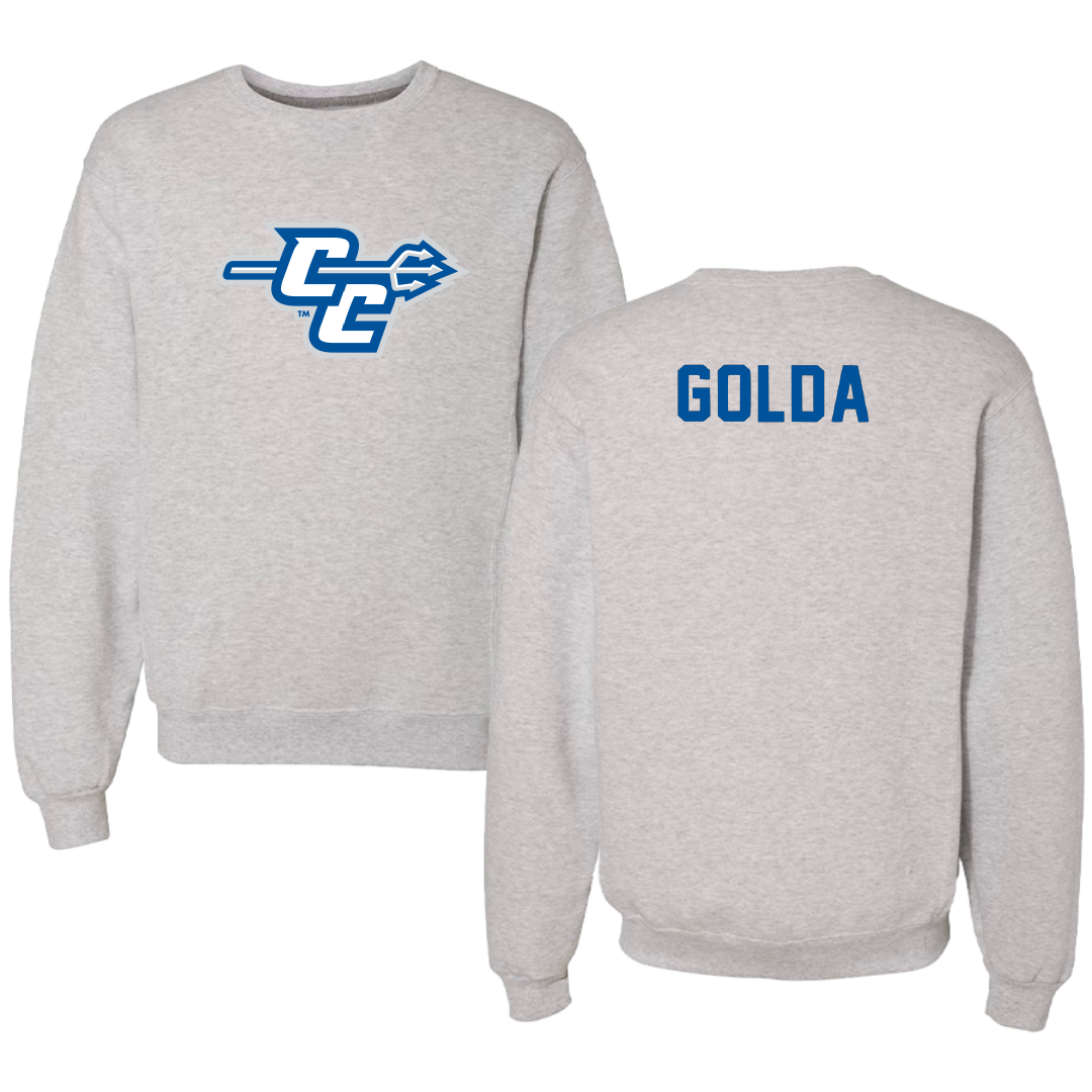 Central Connecticut State University TF and XC Light Gray Crewneck - Greyson Golda