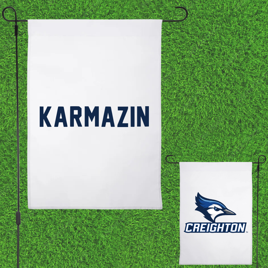 Creighton University Golf White Garden Flag - Julia Karmazin