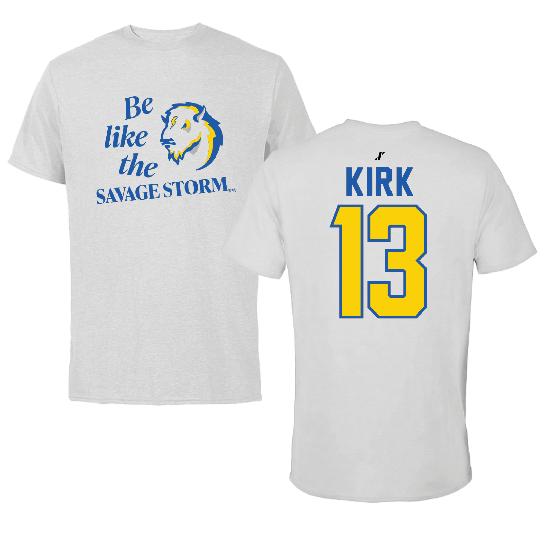 Southeastern Oklahoma State University Baseball Light Gray Be Like Us Tee - #13 Ryan Kirk
