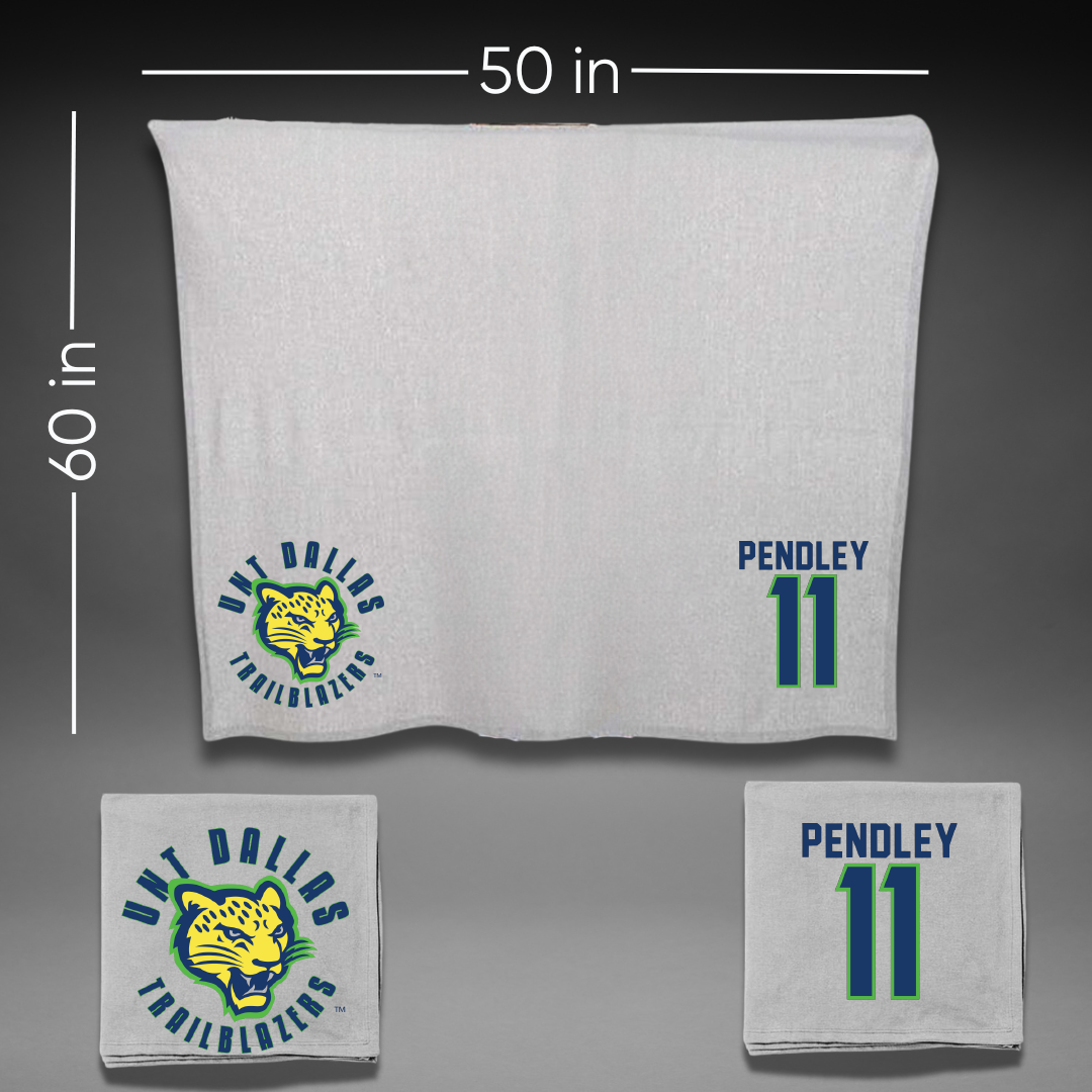 University of North Texas at Dallas Basketball Gray Blanket - #11 Allysa Pendley