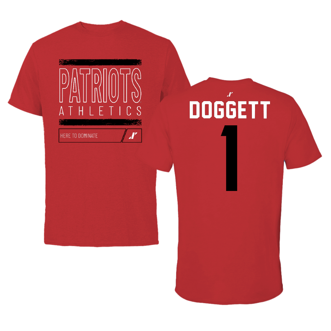 Dallas Baptist University Volleyball Red Dominate Tee - #1 Daylee Doggett