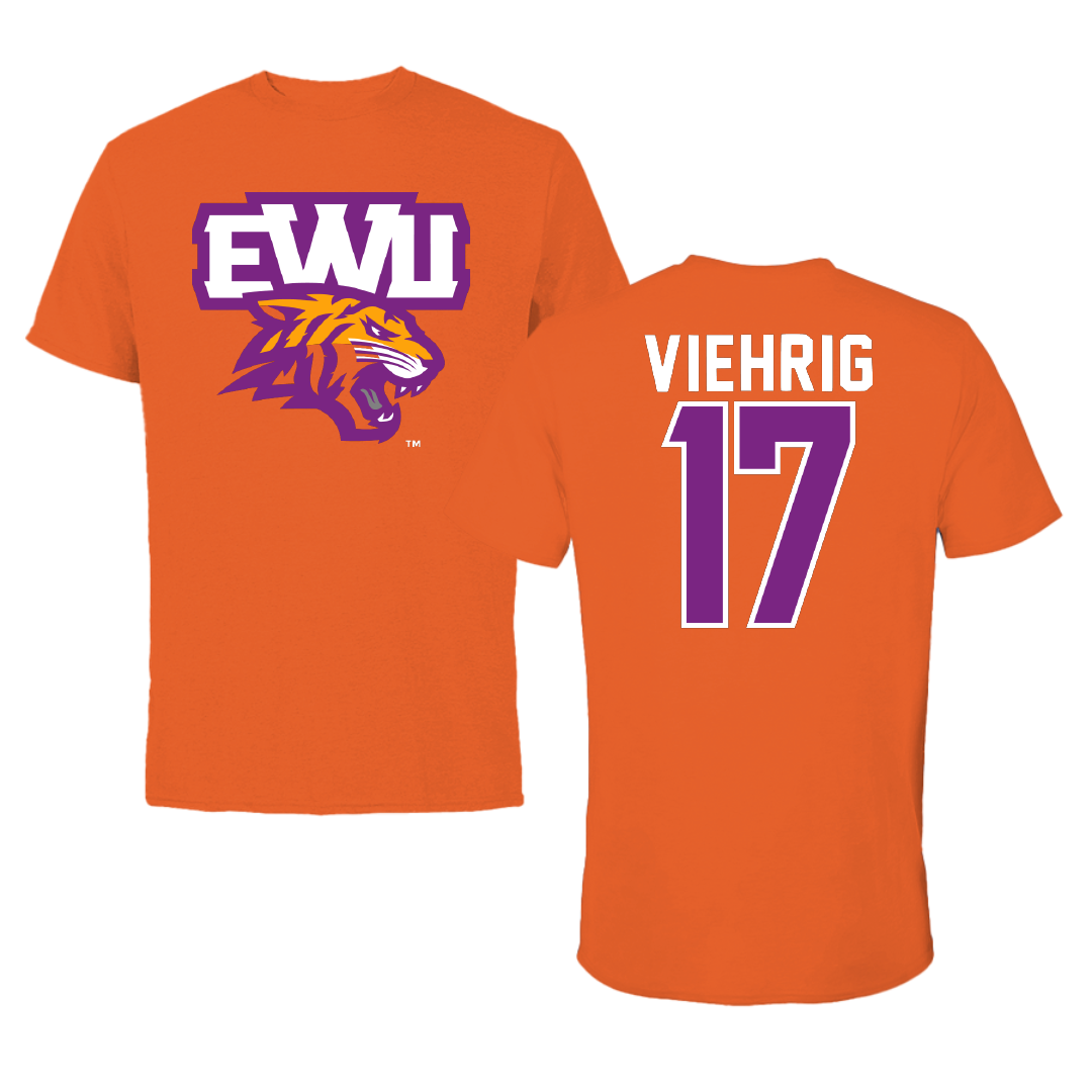 Edward Waters University Soccer Orange Tee - #17 Lara Viehrig