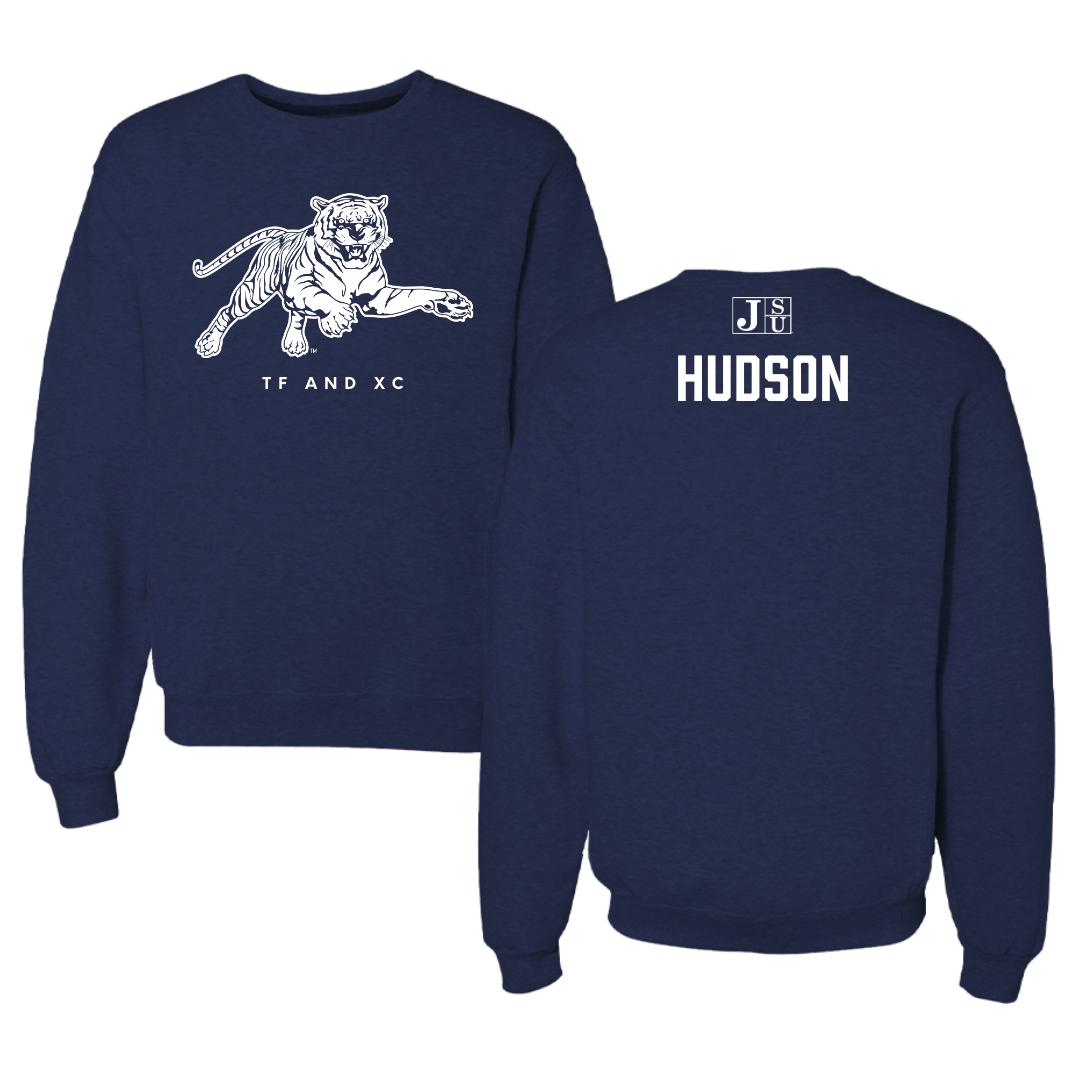 Jackson State University TF and XC Navy Crewneck - Jeremiah Hudson