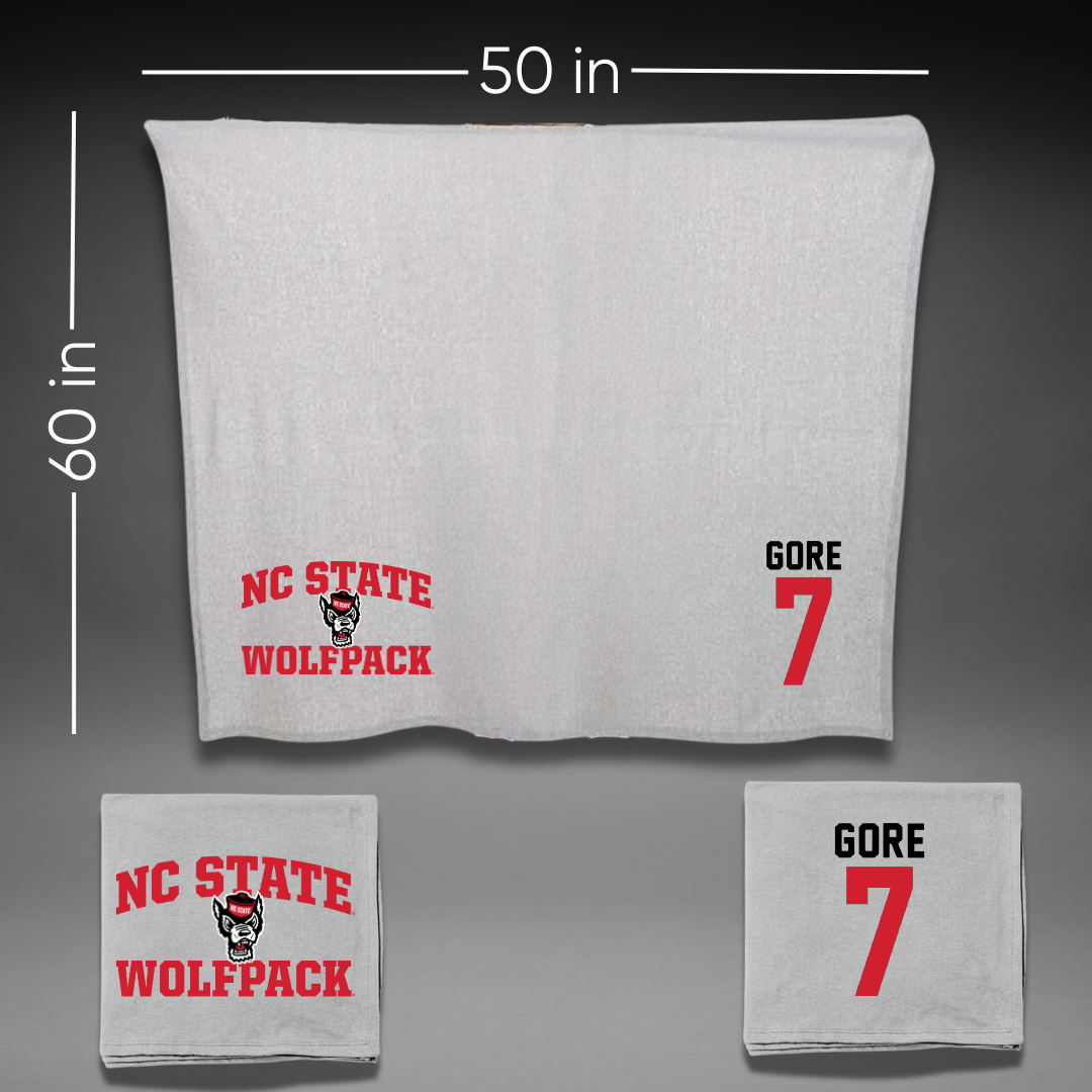 North Carolina State University Softball Gray Blanket - #7 Wynne Gore