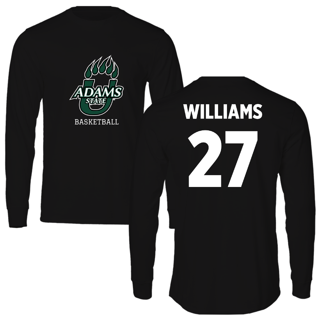 Adams State University Basketball Black State Performance Long Sleeve - #27 Destan Williams