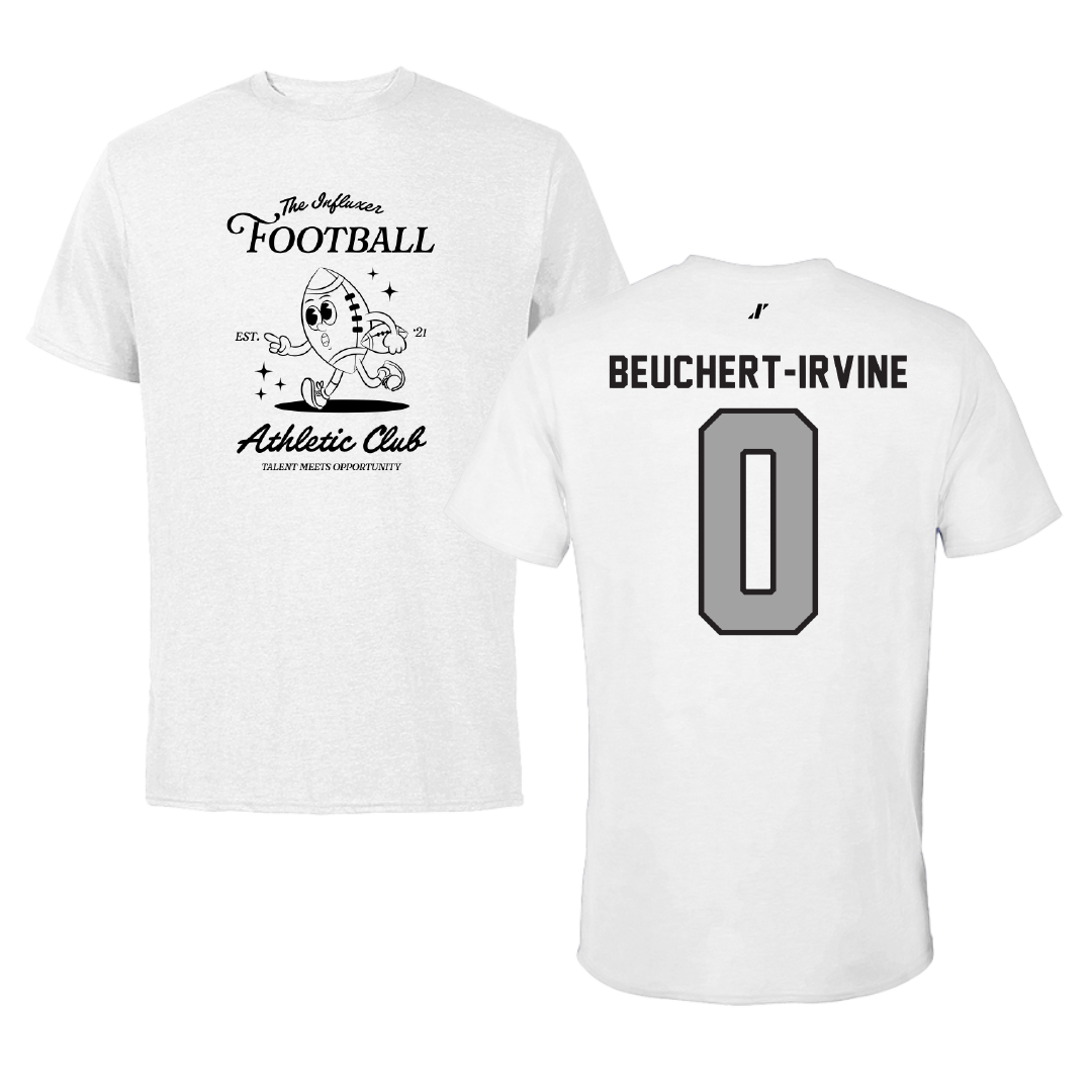Football White Influxer Athletic Club Tee - #0 Sage Beuchert-Irvine