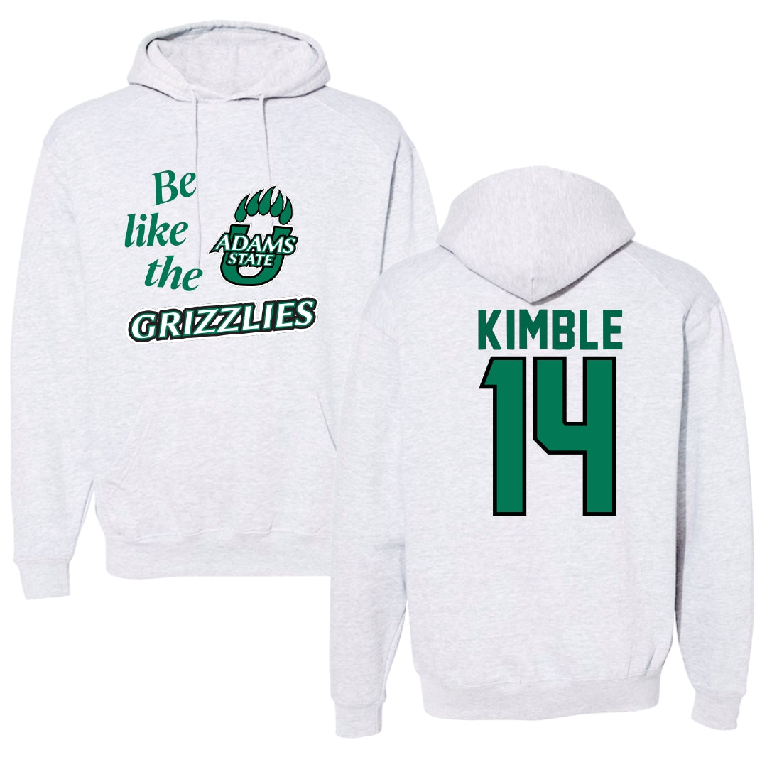 Adams State University Basketball Light Gray Be Like Us Hoodie - #14 Cam Kimble