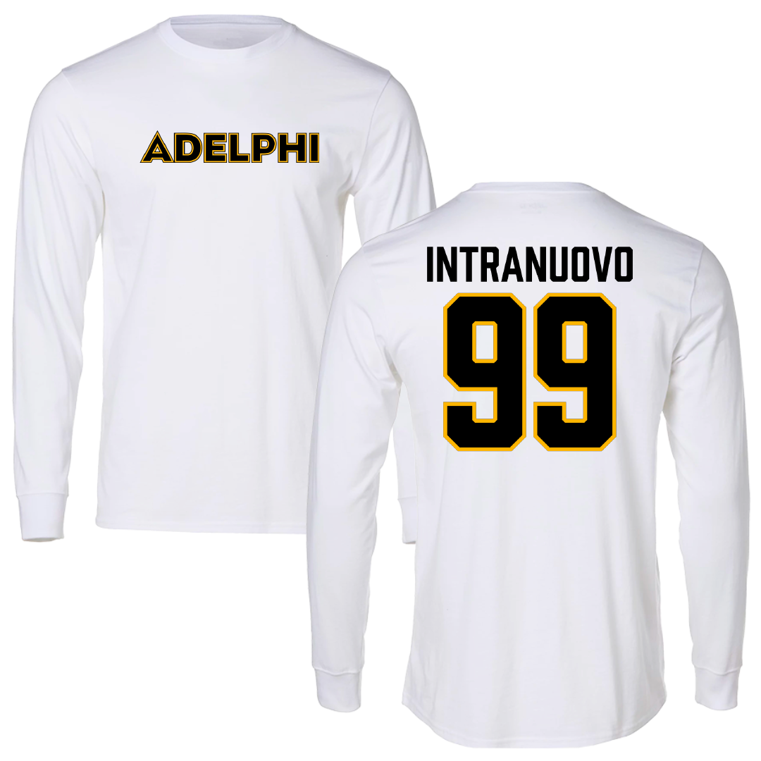 Adelphi University Soccer White Performance Long Sleeve - #99 Gianluca Intranuovo