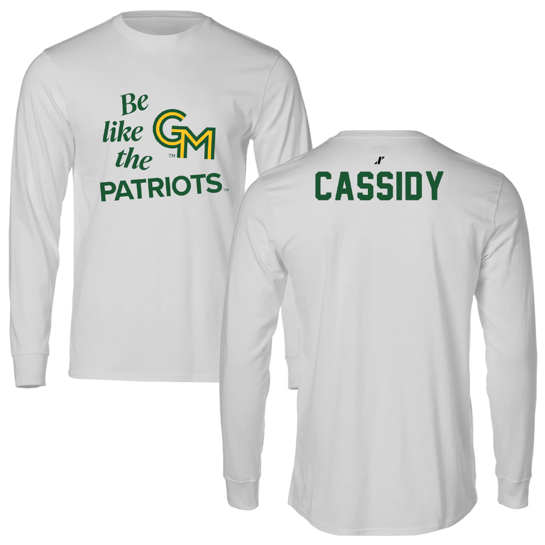 George Mason University Wrestling Light Gray Be Like Us Performance Long Sleeve - Kaden Cassidy
