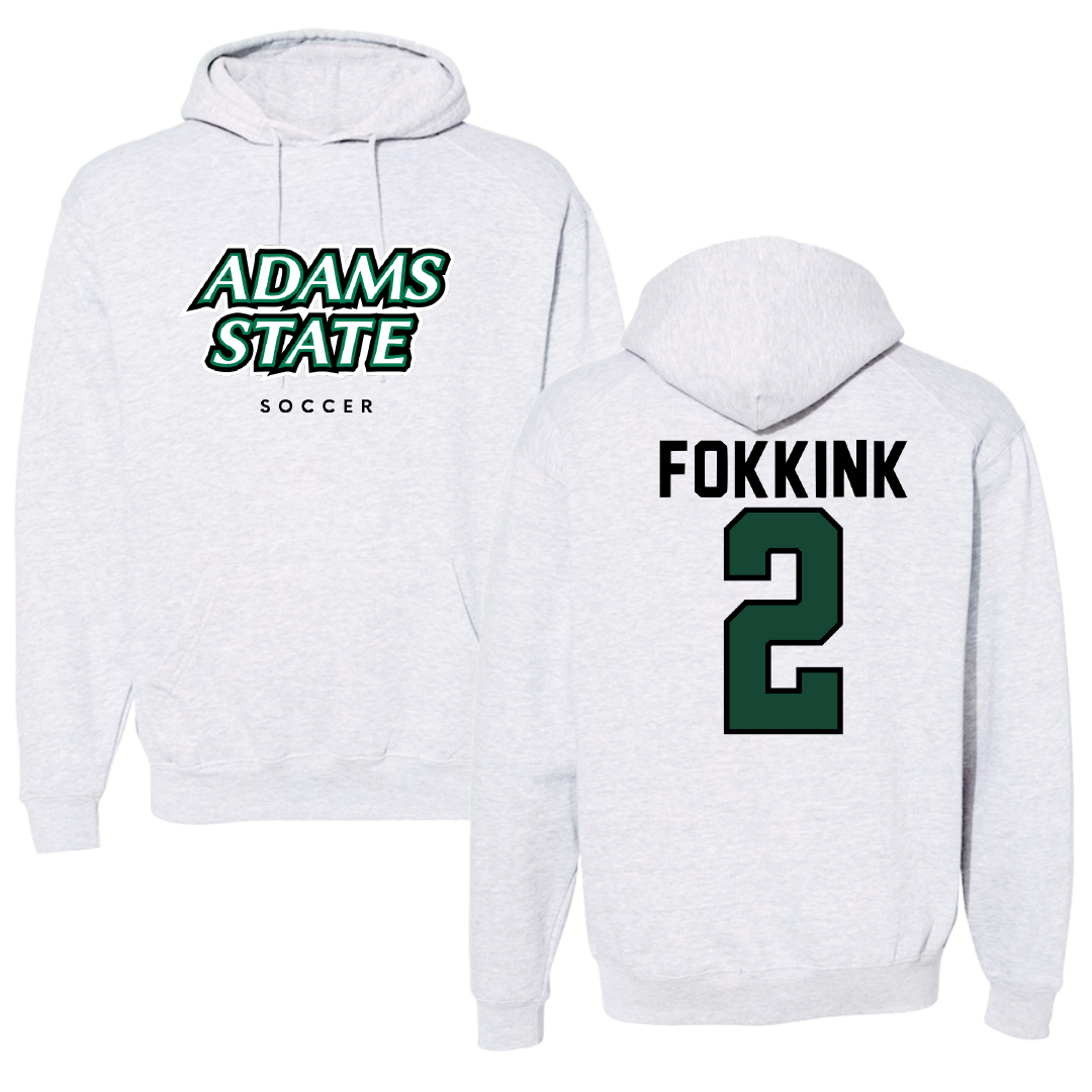 Adams State University Soccer Gray Block Hoodie - #2 Jelmer Fokkink