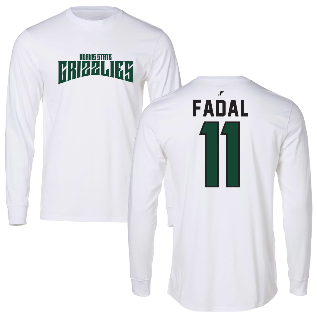 Adams State University Basketball White Classic Performance Long Sleeve - #11 Austin Fadal