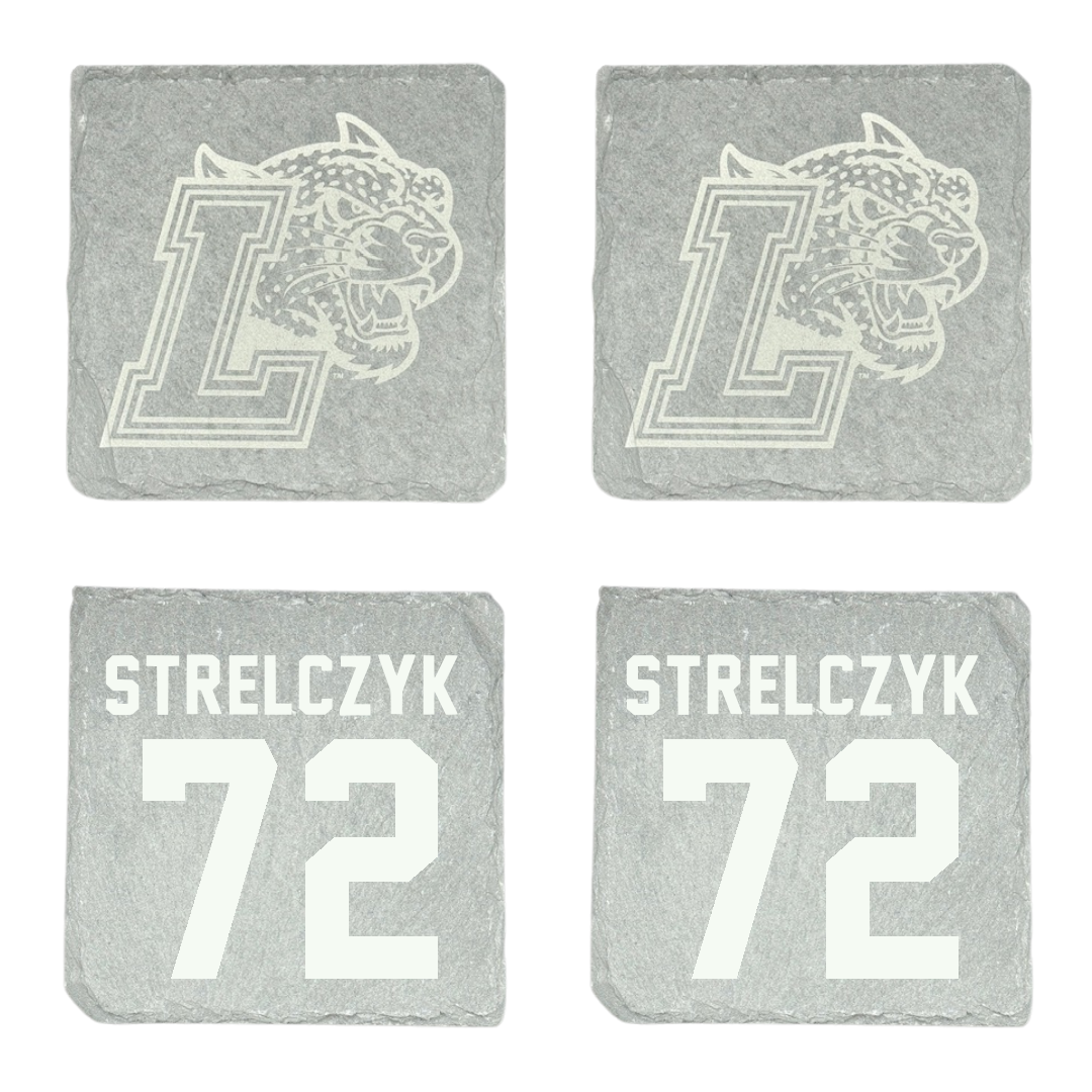 Lafayette College Football Stone Coaster (4 Pack)  - #72 Nick Strelczyk