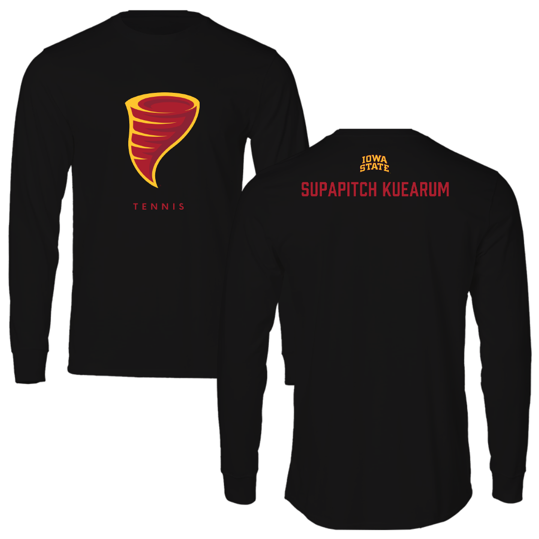 Iowa State University Tennis Black Performance Long Sleeve - Anna Supapitch Kuearum