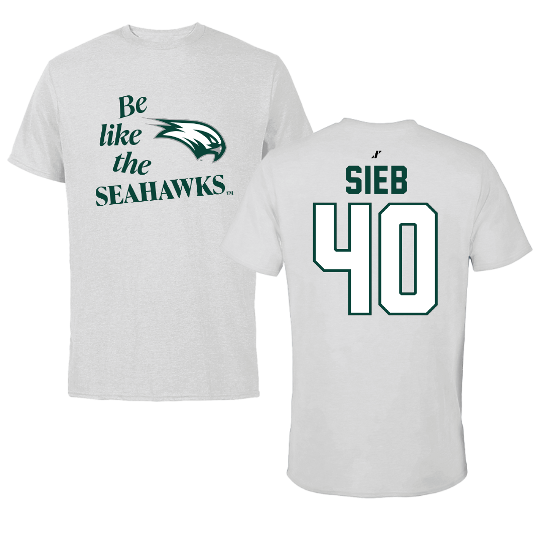 Wagner College Lacrosse Light Gray Be Like Us Performance Tee - #40 Ethan Sieb