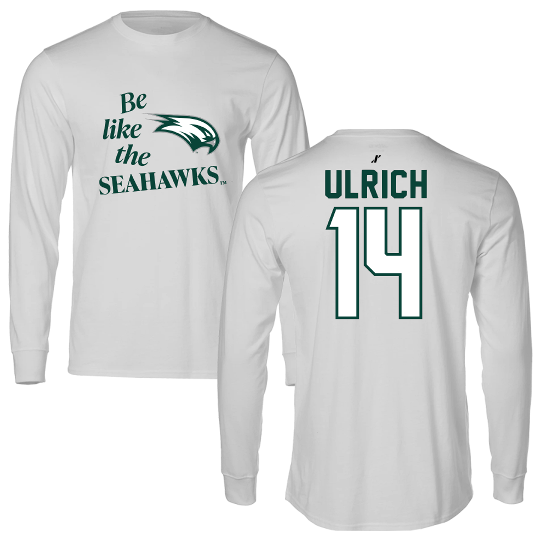 Wagner College Baseball Light Gray Be Like Us Performance Long Sleeve - #14 Xavier Ulrich