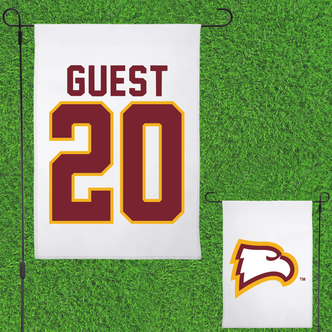 Winthrop University Soccer White Garden Flag - #20 Sadie Guest