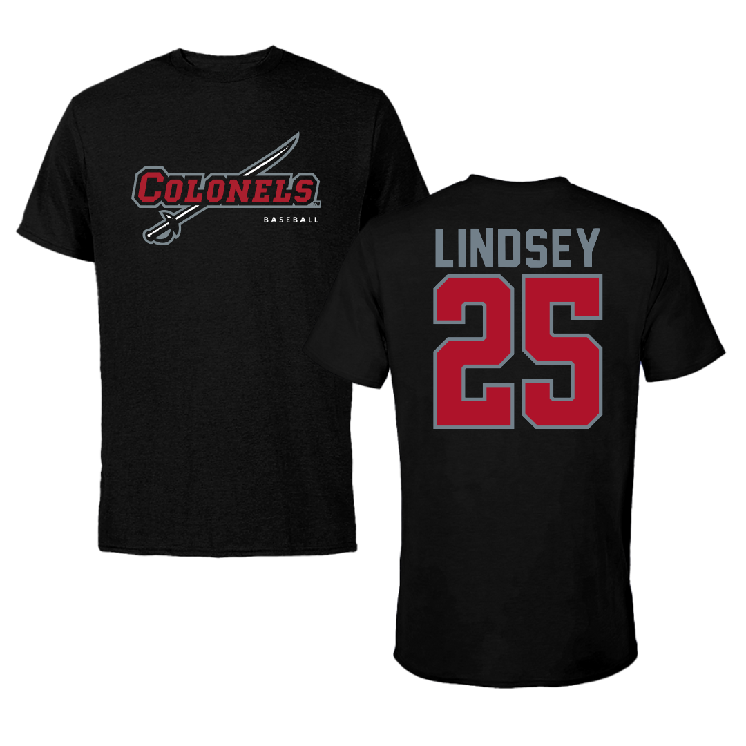 Nicholls State University Baseball Black Tee - #25 Michael Lindsey