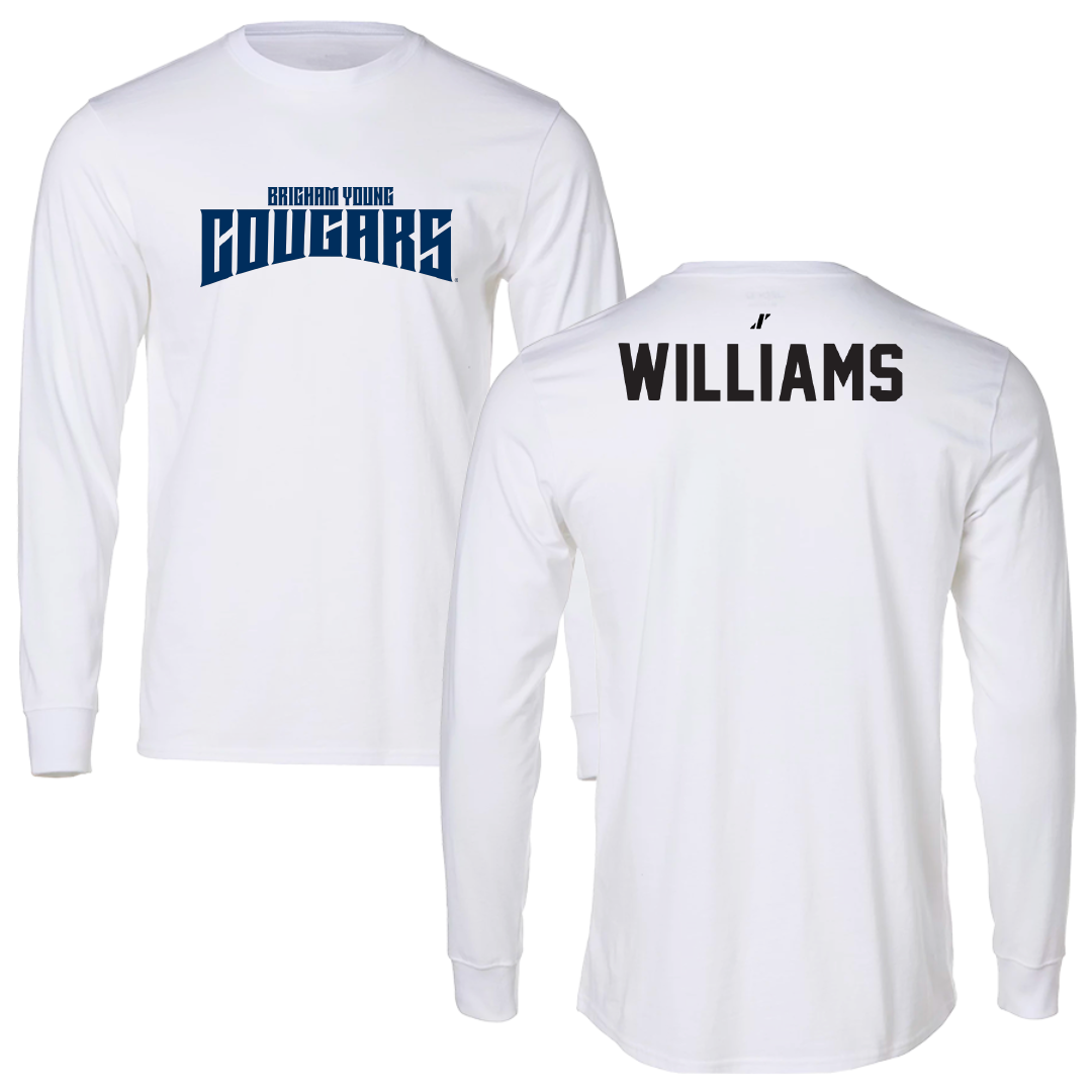 Brigham Young University Swimming & Diving White Classic Performance Long Sleeve - Halli Williams
