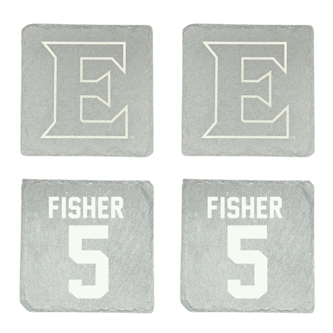 Elon University Lacrosse Stone Coaster (4 Pack)  - #5 Sammy Fisher