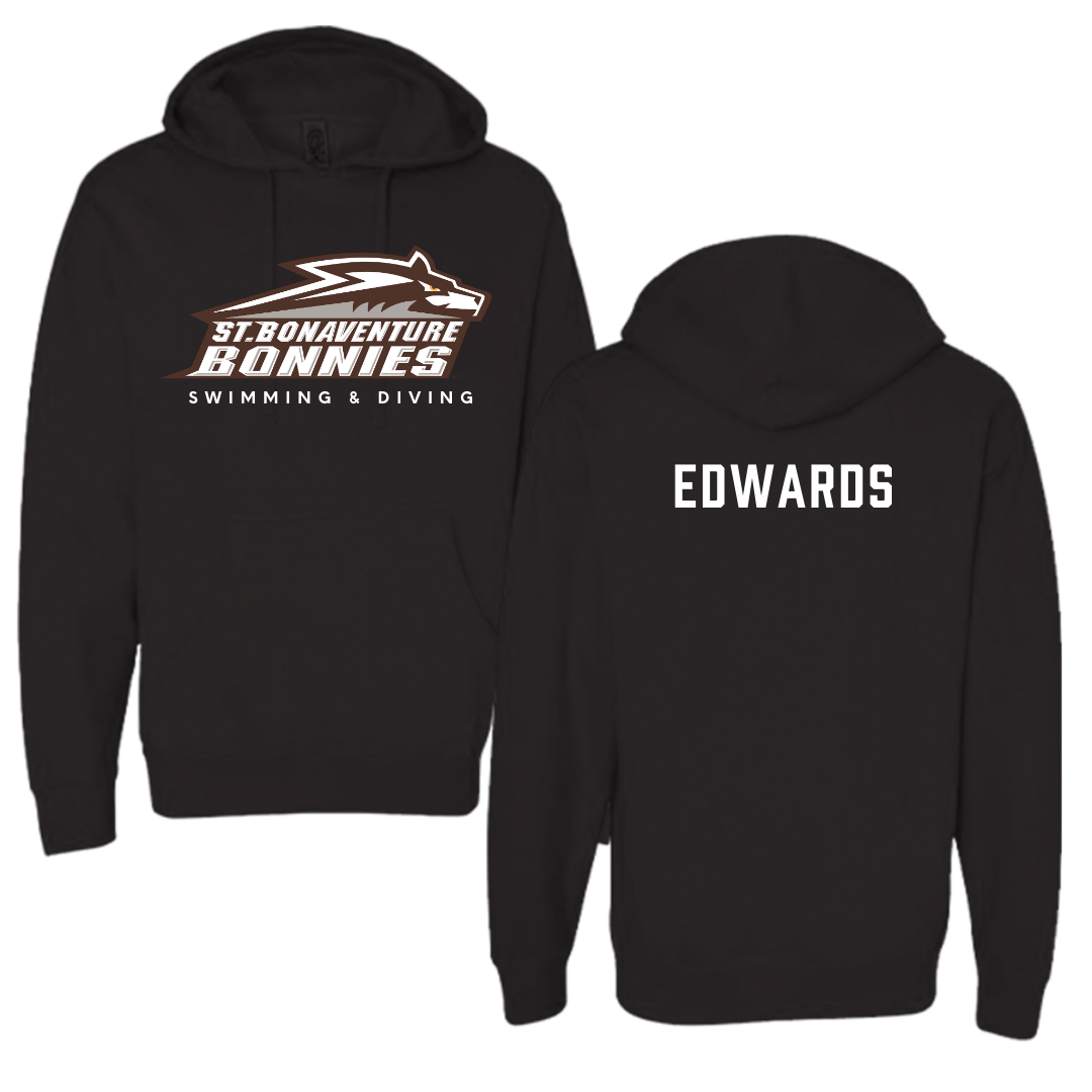 St. Bonaventure University Swimming & Diving Black Hoodie - Jonathan Edwards