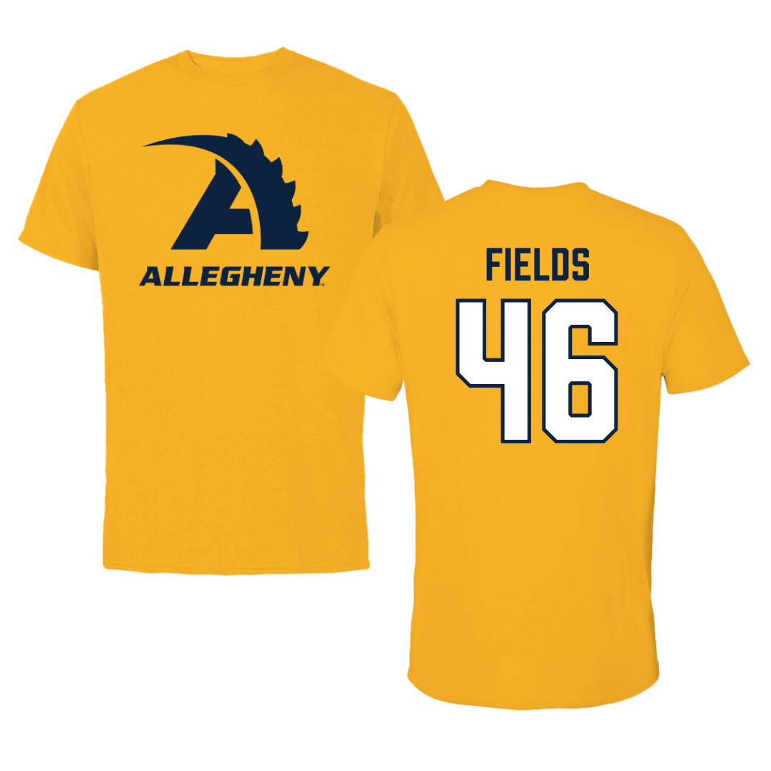 Allegheny College Football Gold Tee - #46 Anthony Fields