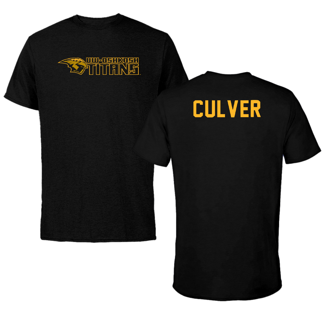University of Wisconsin-Oshkosh Wrestling Black Performance Tee - JP Culver