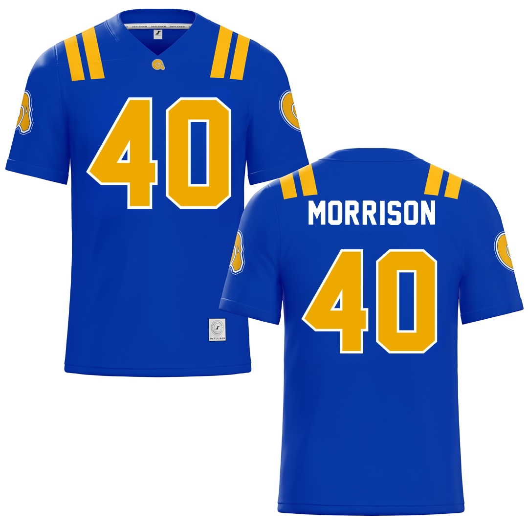 Albany State University Blue Football Jersey - #40 Isaiah Morrison