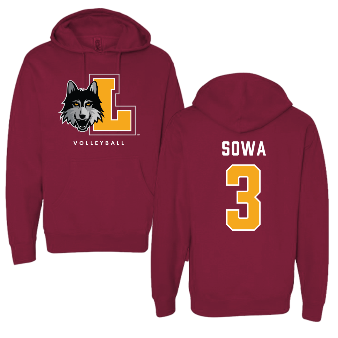 Loyola University-Chicago Volleyball Maroon Hoodie - #3 JJ Sowa