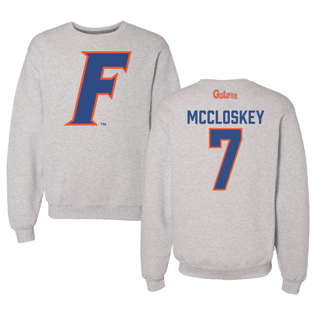 University of Florida Soccer Gray Crewneck - #7 Lauren McCloskey